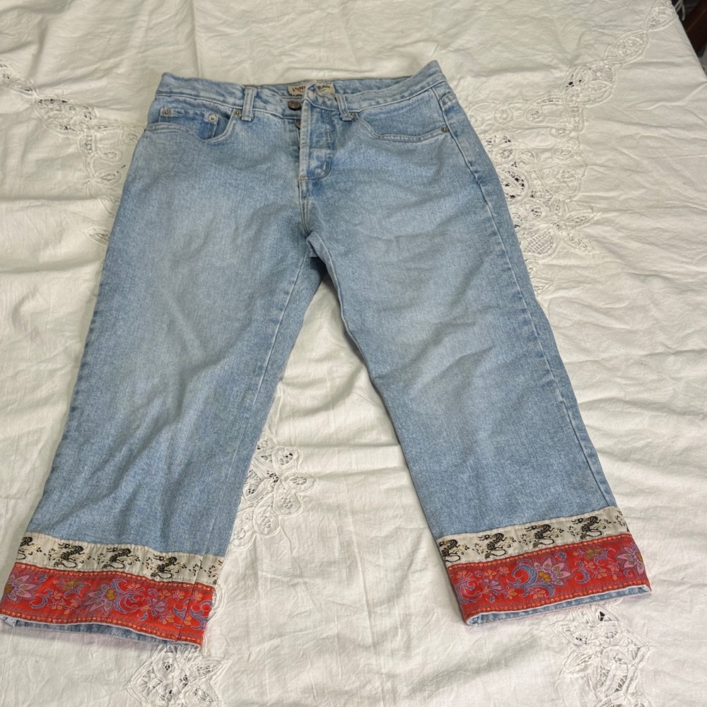 👖 LONDONJEAN Blue Ankle Jeans with Accent Cuffs VINTAGE